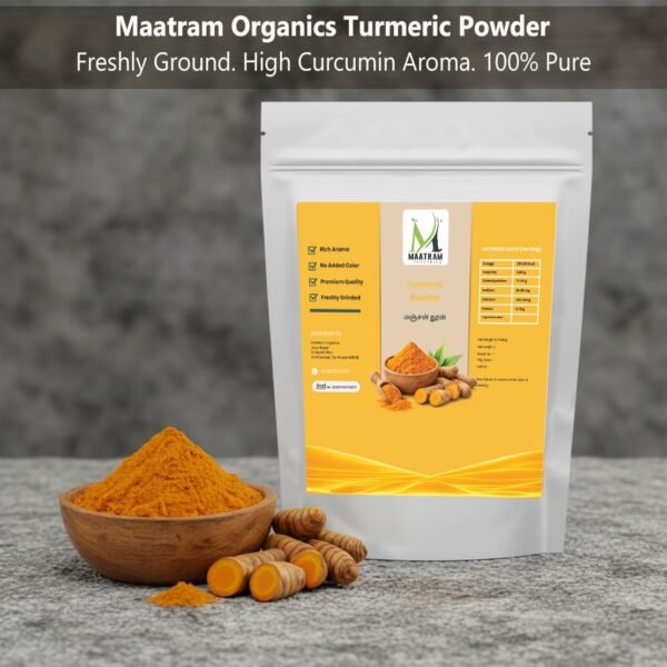 Maatram Organics Freshly Ground Curcumin Turmeric Powder - 250g | 1kg